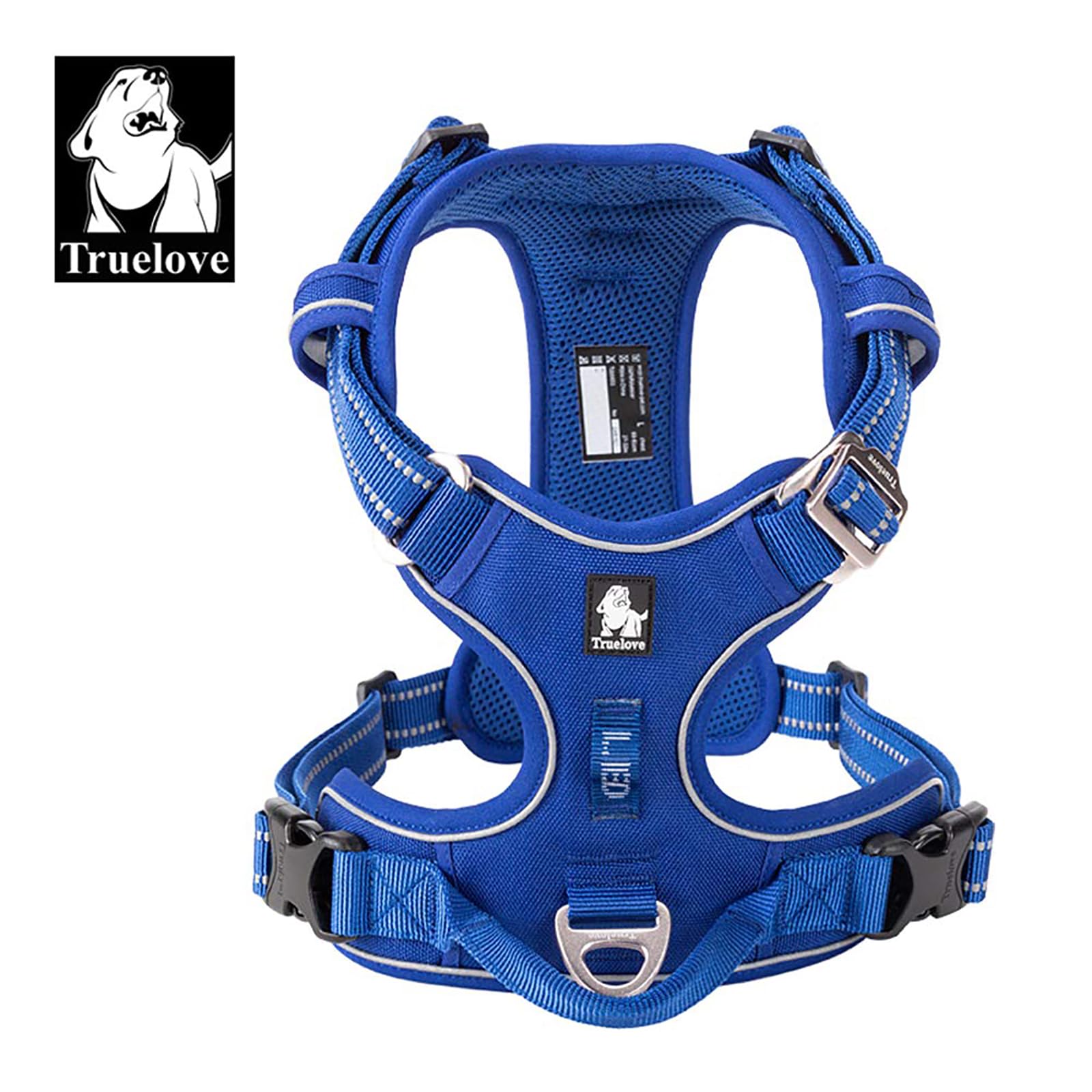 True Love Dog Harness No Pull Nylon Reflective Pet Harness Adjustable Comfortable Control Step-In Brilliant Colors Truelove Tlh5
